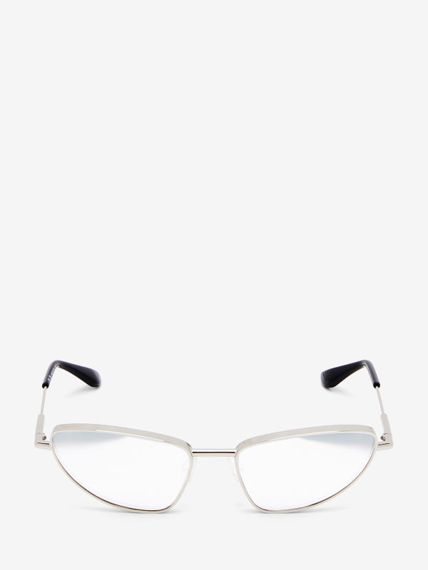 ALEXANDER MCQUEEN - Metal T-bar Soft Cat-eye Sunglasses - Item 841899I33307024